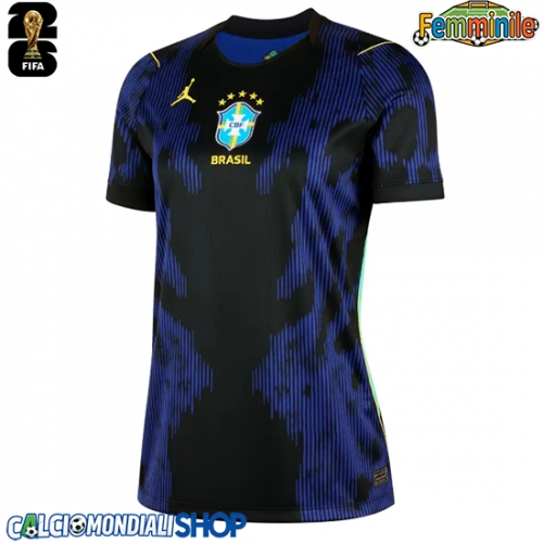 Maglie da calcio Brasile Seconda Maglia Femminile Mondiali 2026  Manica Corta